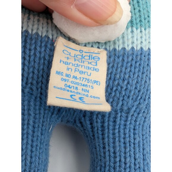 Cuddle Kind Rabbit Benedict Boy Knit Plush Glasses 15 Inch Stuffed Animal Toy - Picture 6 of 7